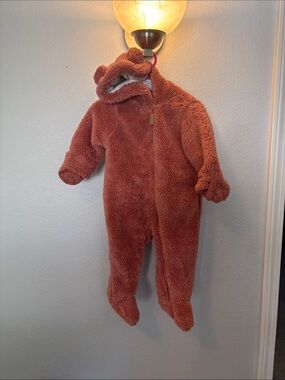 Carter's Rust Plush Bear One-Piece Footie